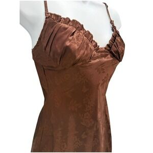 L.A. Hearts Satin Slip Dress XS Babydoll Bias Cut Spaghetti Butterfly Fairy